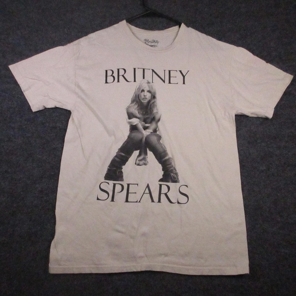 Britney Spears Shirt Mens Large White Photo Graphic T Shirt Tee Pop Music 2021